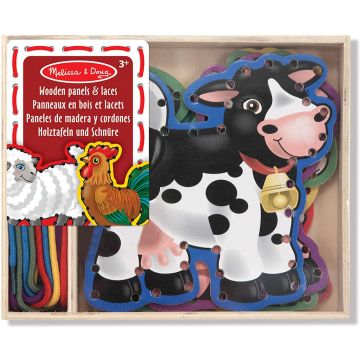 €9,49 Melissa & Doug borduren en rijgen Boerderij dieren lace trace farm animals