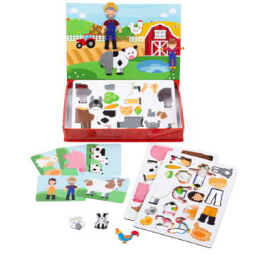 Bigjigs magneten speel set Boerderij mag play meadow farm magneten magneet