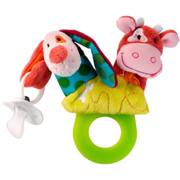 €14,95 Lilliputiens Bijtring/rammelaar Jef speenhouder baby kraamcadeau