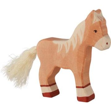 Holztiger houten Veulen / Paard Lichtbruin 13cm