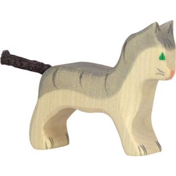 €7.89 Holztiger houten Kat / Poes 6cm