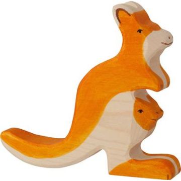 Holtztiger kangoeroe met jong 15cm