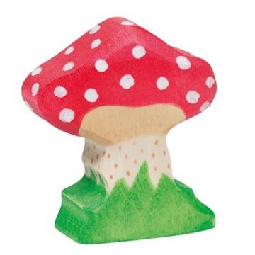 Holztiger houten Paddenstoel / Vliegenzwam 5cm