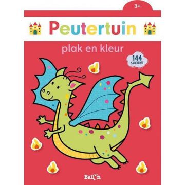 €3,99 Ballon Peutertuin Plak en kleurboek Draak 3+ stickerboek 