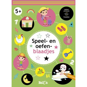 €5,99 Ballon Speel en Oefenblaadjes boek Groen 5+ doeboek oefenboek