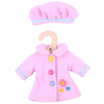 €8,95 Bigjigs roze jas met muts (S) poppenkleding poppenkleren 