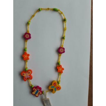 Bigjigs ketting geel met vlinders