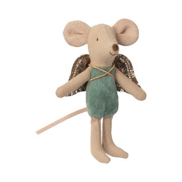 Maileg Muis klein zusje Fee blauw 10 cm (Fairy mouse)