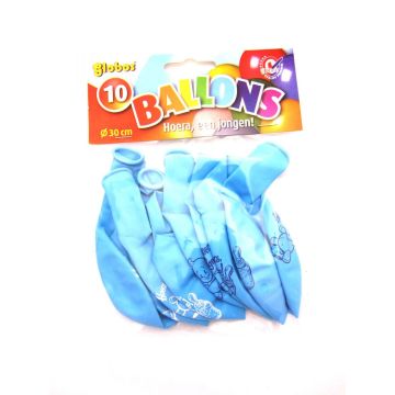 €2,50 Ballonnen geboorte Hoera een jongen ballon blauw