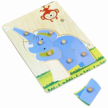 Houten puzzel olifant houten knop aap hout 