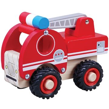 Houten brandweerwagen / brandweerauto