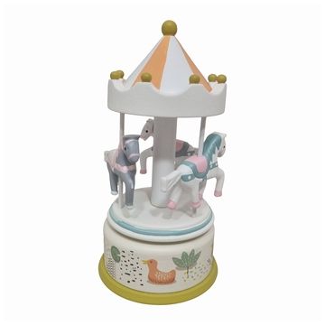 Houten Carrousel muziekdoos  