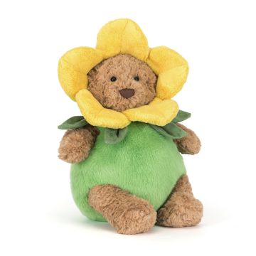 Jellycat knuffelbeer Narcis 26cm(Bartholomew Bear Daffodil Outfit)