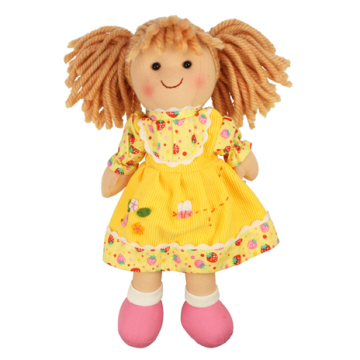 €12.99 Bigjigs stoffen pop Daisy 28 cm popje stof lappen doll
