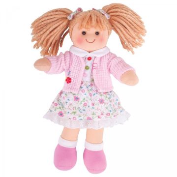 €12.99 Bigjigs stoffen pop stof Poppy lappen popje 28 cm Doll