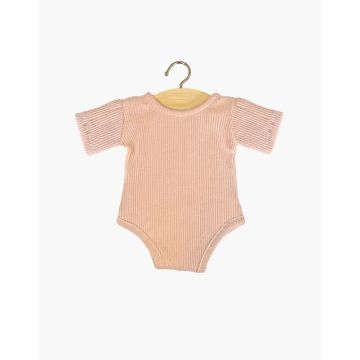 €14.95 Minikane romper lichtroze geribbeld