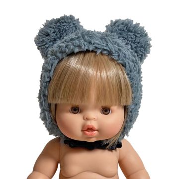 €16,49 Minikane muts met oren antraciet grijs voor gordi pop 34cm paola reina 