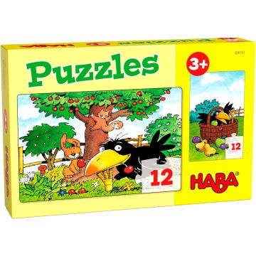 Haba 2-in-1 puzzel Boomgaard 2x12 stukjes