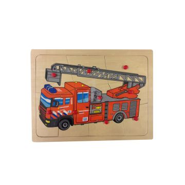  Houten puzzel brandweer brandweerwagen brandweerauto 