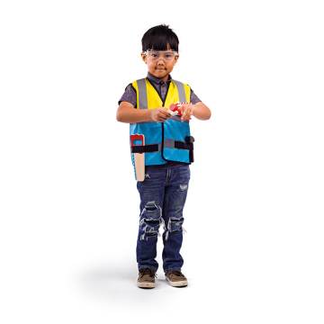 €29.99 Bigjigs verkleedkleren met accessoires Bouwvakker
