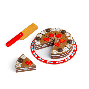 Bigjigs houten Chocolade taart (Chocolate Cake)