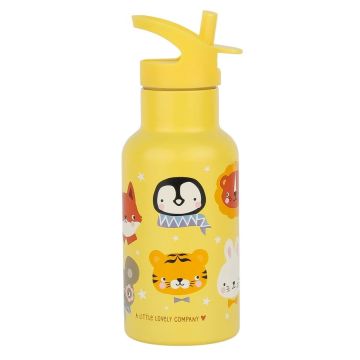 A Little Lovely Company 350ml RVS Drinkfles Dierenvriendjes