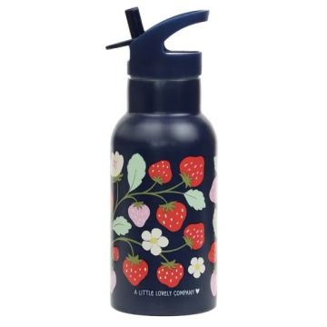 A Little Lovely Company 350ml RVS Drinkfles Aardbeien