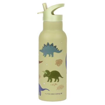 A Little Lovely Company 500ml RVS Drinkfles Dinosaurussen XL