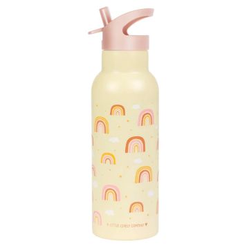 A Little Lovely Company 500ml RVS Drinkfles Regenbogen XL