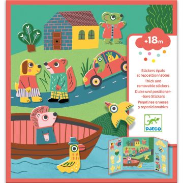 Djeco herbruikbare stickers Dieren