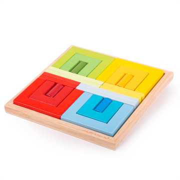 €19.95 Bigjigs houten Blokkenset Deuropeningen / Cilinders / Planken