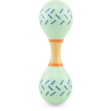 Houten sambabal met 2 ballen groen