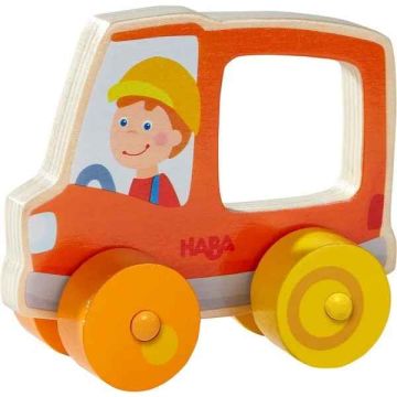 Haba houten duwfiguur Vuilniswagen