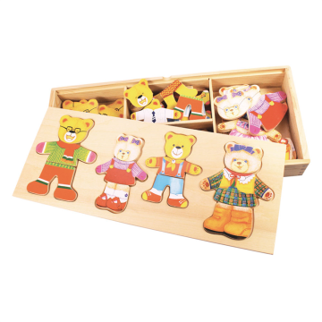 Bigjigs aankleedpuzzel beren familie dress up puzzel puzzle