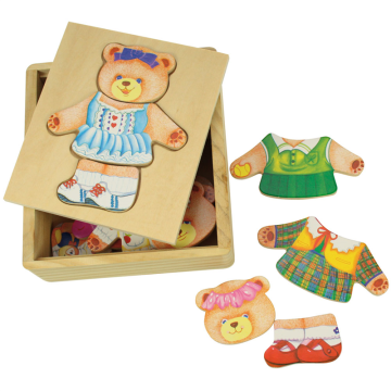 €7.95 Bigjigs aankleedpuzzel Mevrouw beer