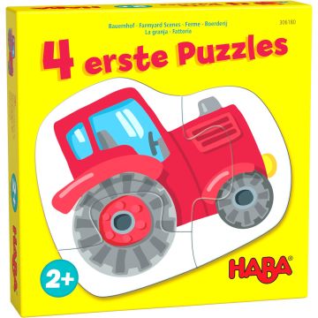 Haba 4-in-1 puzzels Boerderij 2,3 en 4 stukjes