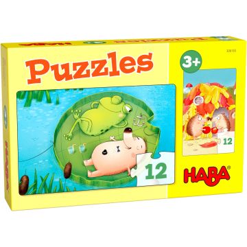 Haba 2-in-1 puzzel Meneer Egel 2x12 stukjes