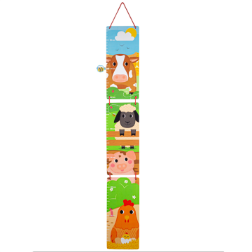 €9.99 Tidlo houten groeimeter Boerderij (Farm Height Chart)