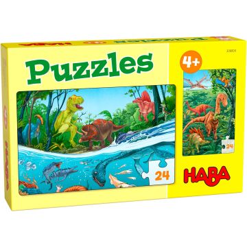 Haba 2-in-1-Puzzel Dino's 24 stukjes 4+