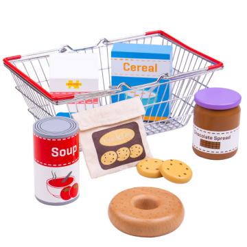 €29.99 Bigjigs Metalen mand met boodschappen (Grocery Basket)