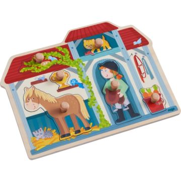 Haba Houten Inlegpuzzel In de Paardenstal 