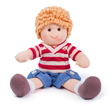 €12.99 Bigjigs stoffen pop Harry popje van stof lappen poppen