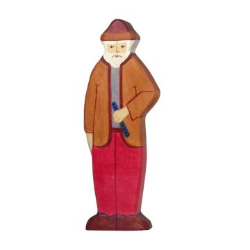  Holztiger houten grootvader / opa 15cm hout