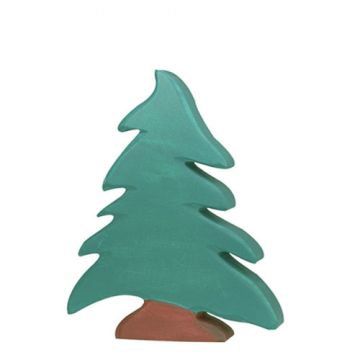 Holztiger houten conifeer / naaldboom / den 11cm