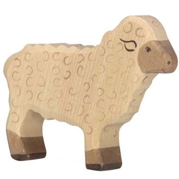 Holztiger schaap wit 11cm