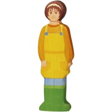 Holztiger houten boerin 15cm farmer's wife