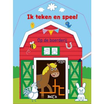 €4,99 Ballon Ik teken en speel (wipe & clean) - Op de boerderij (herbruikbaar)