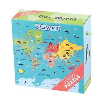 €8,99 Mudpuppy jumbo puzzel Our world 25 stukjes onze wereld