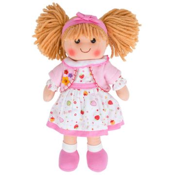  Bigjigs pop popje stof stoffen lappen Kelly 34 cm