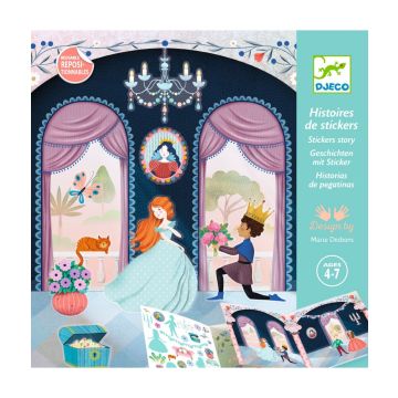 Djeco herbruikbaar stickerboek kasteelleven